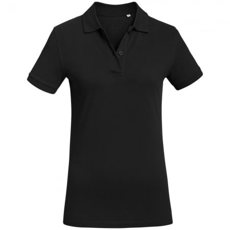 Рубашка поло женская Inspire черная купить с нанесением логотипа оптом на заказ в интернет-магазине Санкт-Петербург