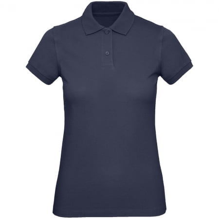 Рубашка поло женская Inspire, темно-синяя купить с нанесением логотипа оптом на заказ в интернет-магазине Санкт-Петербург