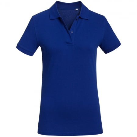 Рубашка поло женская Inspire синяя купить с нанесением логотипа оптом на заказ в интернет-магазине Санкт-Петербург