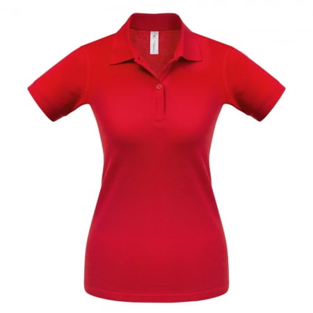 Рубашка поло женская Safran Pure красная купить с нанесением логотипа оптом на заказ в интернет-магазине Санкт-Петербург