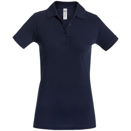 Рубашка поло женская Safran Timeless темно-синяя купить с нанесением логотипа оптом на заказ в интернет-магазине Санкт-Петербург