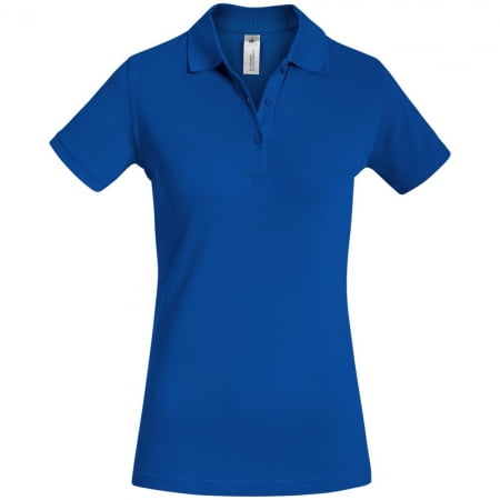 Рубашка поло женская Safran Timeless ярко-синяя купить с нанесением логотипа оптом на заказ в интернет-магазине Санкт-Петербург