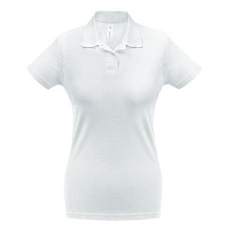 Рубашка поло женская ID.001 белая купить с нанесением логотипа оптом на заказ в интернет-магазине Санкт-Петербург