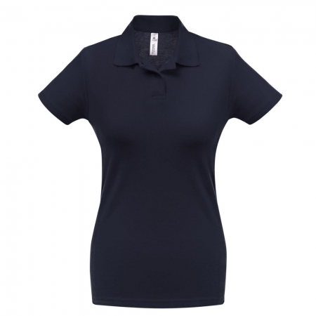 Рубашка поло женская ID.001 темно-синяя купить с нанесением логотипа оптом на заказ в интернет-магазине Санкт-Петербург