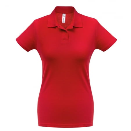 Рубашка поло женская ID.001 красная купить с нанесением логотипа оптом на заказ в интернет-магазине Санкт-Петербург
